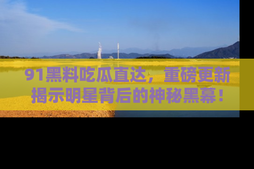 91黑料吃瓜直达,重磅更新揭示明星背后的神秘黑幕!