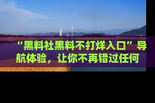 “黑料社黑料不打烊入口”导航体验，让你不再错过任何精彩黑料
