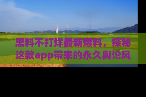 黑料不打烊最新爆料，探秘这款app带来的永久舆论风暴