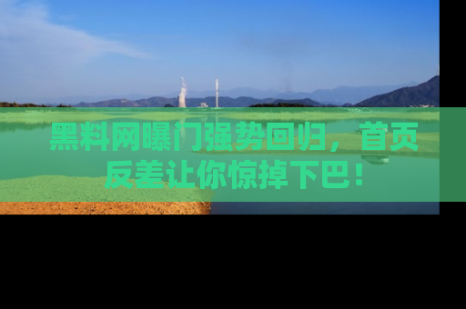 黑料网曝门强势回归，首页反差让你惊掉下巴！