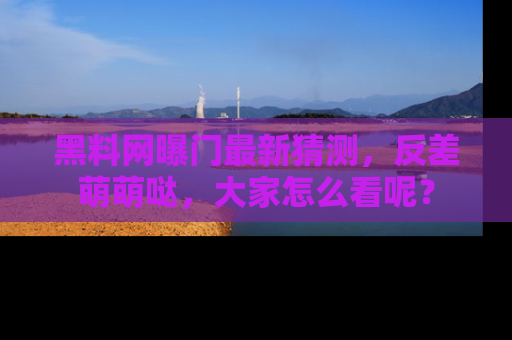 黑料网曝门最新猜测，反差萌萌哒，大家怎么看呢？