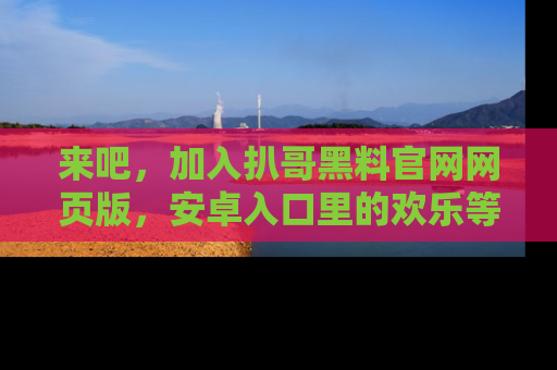 来吧，加入扒哥黑料官网网页版，安卓入口里的欢乐等着你！