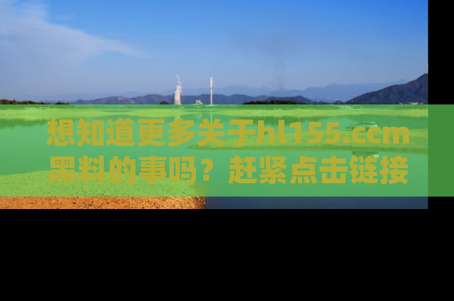 想知道更多关于hl155.ccm黑料的事吗?赶紧点击链接了解吧!