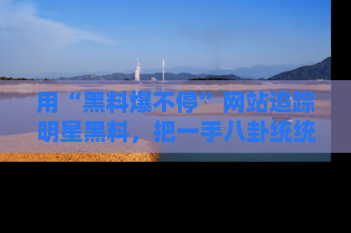 用“黑料爆不停”网站追踪明星黑料,把一手八卦统统收进你的后宫中!